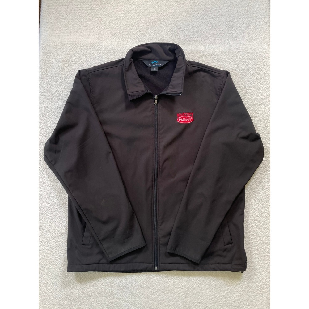 Tri-Mountain Mens Extra Large Softshell Jacket Black Martin's Peterbilt Logo